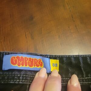 Empyre Black Denim Skater Shorts